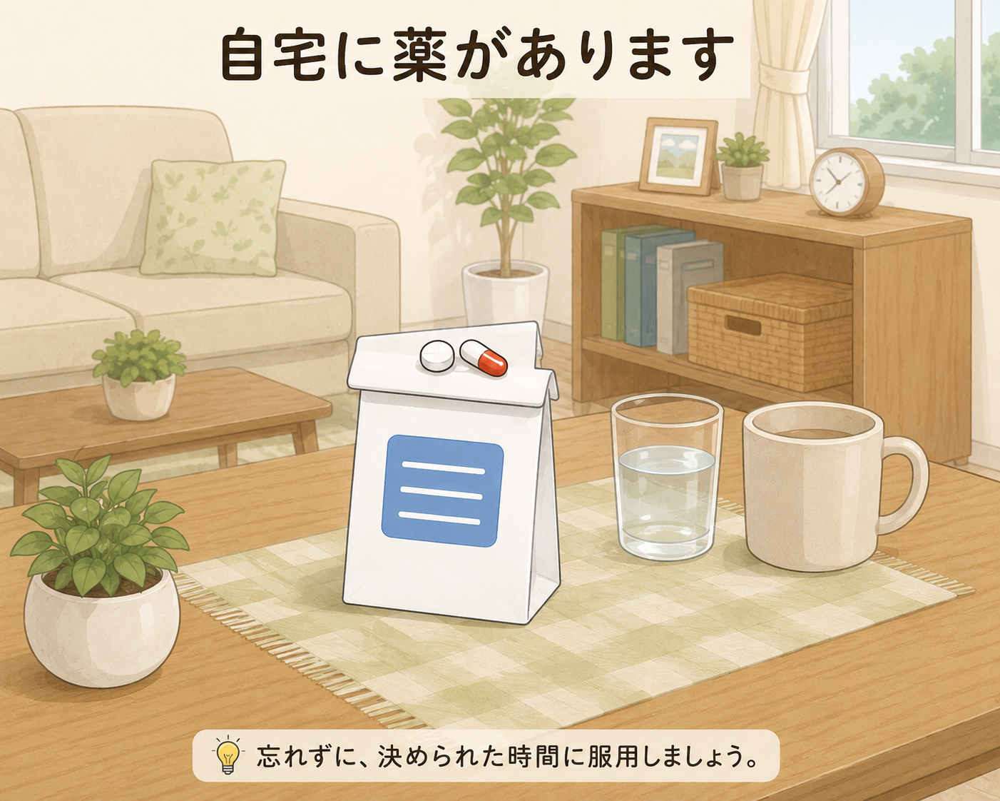 自宅に薬がある生活のイメージ