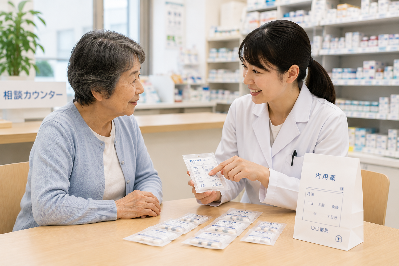 暮らしの中の服薬について話す患者さん