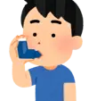 喘息発作時に吸入薬を使用する人